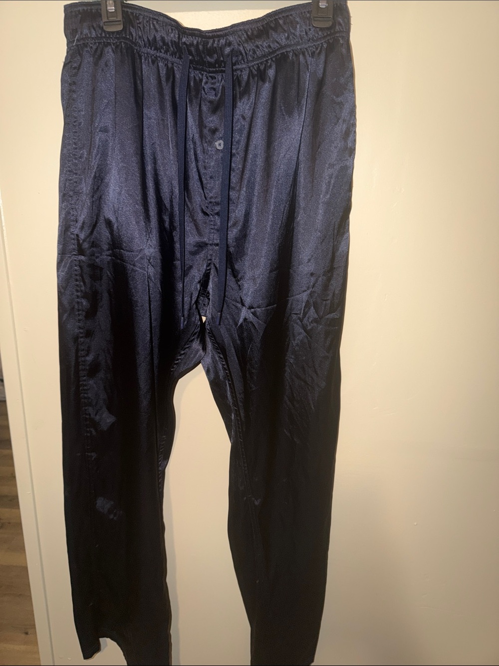 American Eagle Outfitters Satin Jogger Pants - Navy Blue